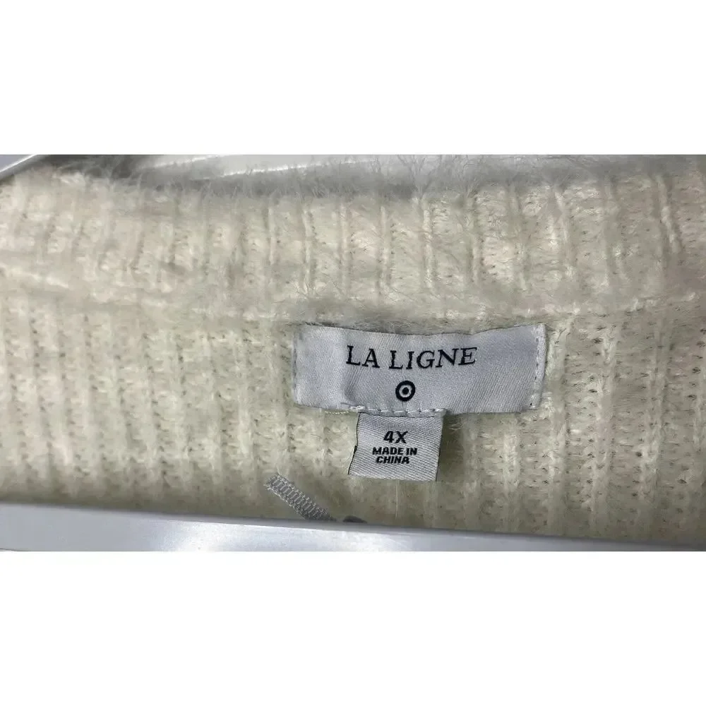La Ligne for Target NWT Women’s Striped Fluffy Sweater Size 4X - Picture 5 of 8